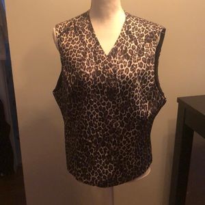Liz Claiborne cheetah vest